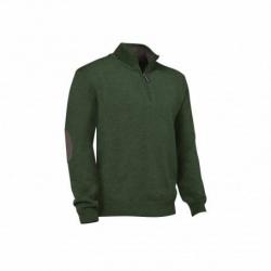 PULL CLUB INTERCHASSE COL ZIPÉ VERT TL