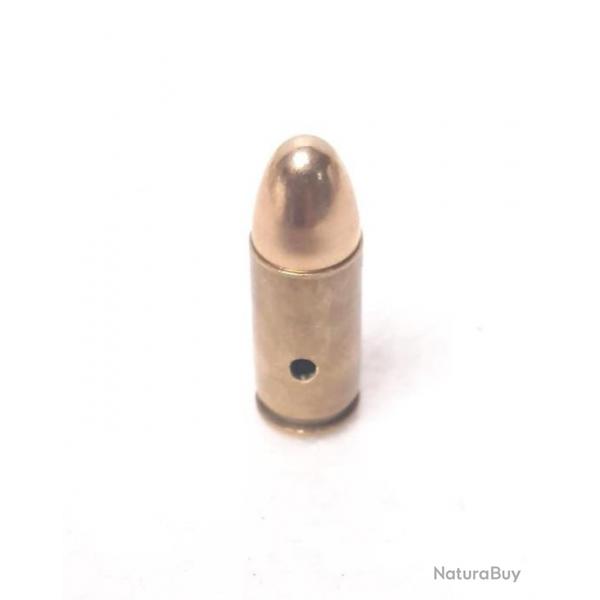 Balle neutralis de 9mm parabellum Luger 9x19mm standard pour dcoration INERTE NEUTRA
