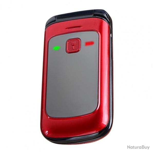 Telephone Portable Senior SOS, Couleur: Rouge