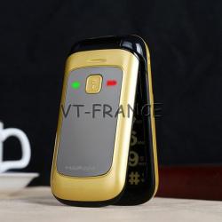 Telephone Portable Senior SOS, Couleur: Or