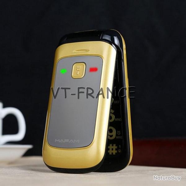 Telephone Portable Senior SOS, Couleur: Or