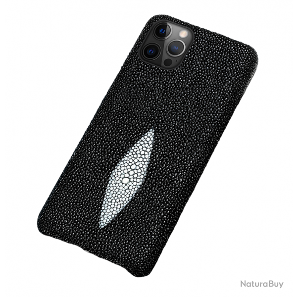 Coque pour iPhone Raie Veritable Galuchat, Couleur: Au Choix, Smartphone: iPhone 14 Pro Max