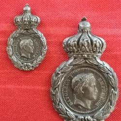 Médailles de Ste Hélène et sa miniature reproduction