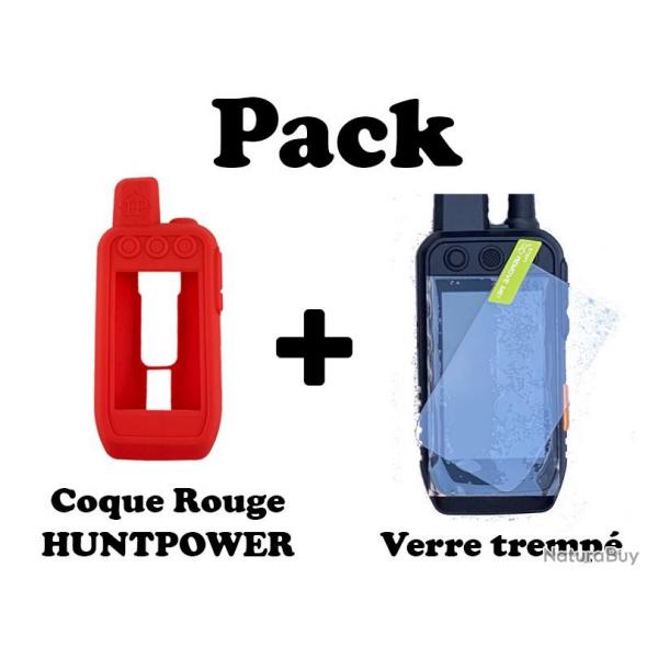 PACK PROTECTION pour ALPHA 200- Housse Rouge + Verre tremp