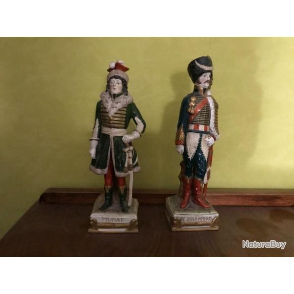 Figurines marchaux d'empire en porcelaine