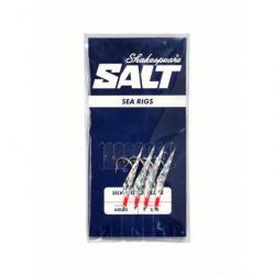 MontagesShakespeare Salte Rig 2/0 / Flat Jack Lures - 2/0 / Silver Ghost Lure