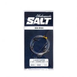 MontagesShakespeare Salte Rig 2/0 / Flat Jack Lures - 2 / 2-Hook Flapper 1up/1 down size 2