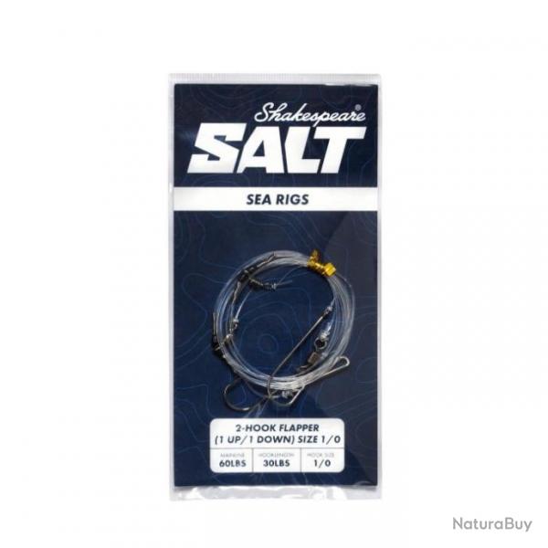 MontagesShakespeare Salte Rig 2/0 / Flat Jack Lures - 2 / 2-Hook Flapper 1up/1 down size 2