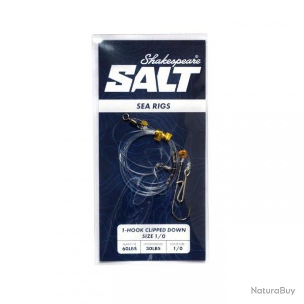 MontagesShakespeare Salte Rig 2/0 / Flat Jack Lures - 1/0 / 1-Hook Clipped down size 1/0