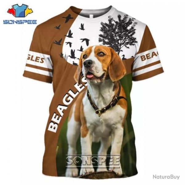 T-shirt beagle 3D ref:453