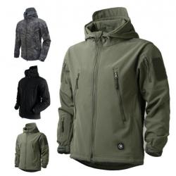 VESTE SOFTSHELL impermeable coupe vent, coloris VERT ARMÉE......SUPER QUALITÉ LIVRAISON OFFERTE