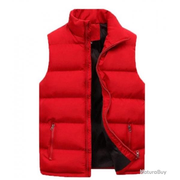 DOUDOUNE sans manche rembourre, Lgre et confortable, Coloris ROUGE .....LIVRAISON OFFERTE