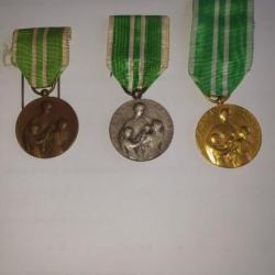 Lot de 3 Médailles du chemin de fer  XX