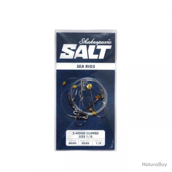 MontagesShakespeare Salte Rig 2/0 / Flat Jack Lures - 2 / 2-Hook Clipped