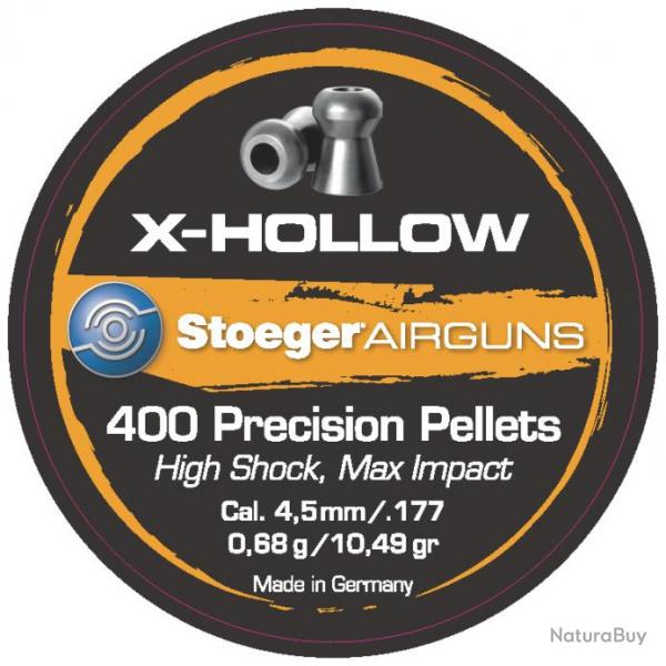 Boite de 200 plombs Stoeger X-hollow 5.5mm 1.18g  par 2000 (4 boites de 500)
