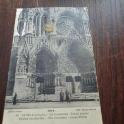 CP  dpt  51  REIMS  CATHEDRALE  GRAND PORTAIL