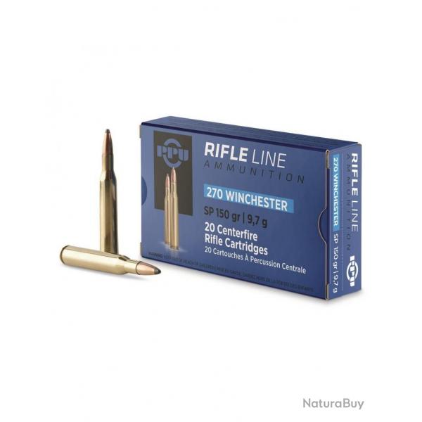 Munitions PARTIZAN calibre 270 Win Softpoint 130gr - 8.4g x20