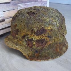 casque militaire Allemande fouille 2° guerre (séjour eau de mer)