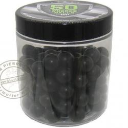 Pot de 100 billes calibre .50 - Caoutchouc ou caoutchouc durci Caoutchouc