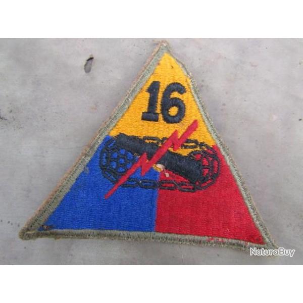 patch 16 division blinde ww2 US insigne deuxime guerre amricain GI dbarquement Europe