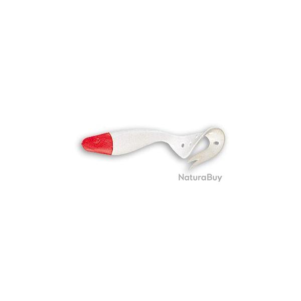 Leurre Souple Sandra 9cm Delalande Blanc tte rouge