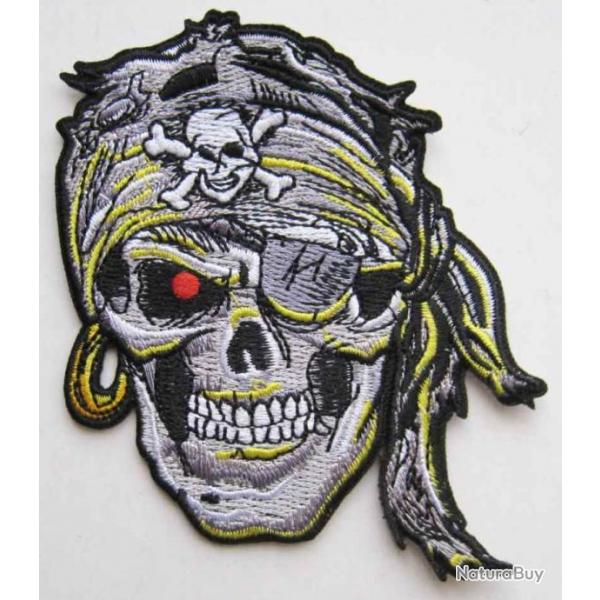 PATCH-ECUSSON SKULL PIRATE - BIKER - Ref.116