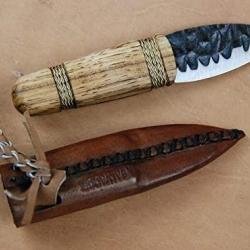 Condor Ötzi Knife Couteau fixe en acier au carbone et bois Marron 14 cm