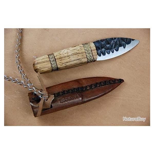 Condor tzi Knife Couteau fixe en acier au carbone et bois Marron 14 cm
