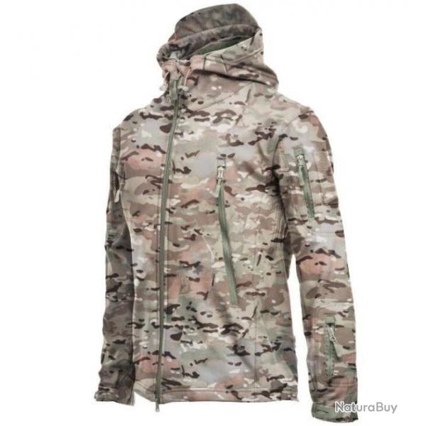 Veste  Capuche Militaire Impermable Ultra Rsistante Coupe Vent Camping Randonne Chasse CP