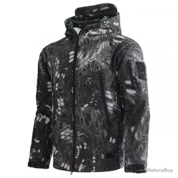Veste  Capuche Militaire Impermable Ultra Rsistante Coupe Vent Camping Randonne Chasse Camo Neuf