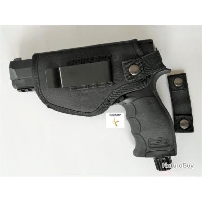 Holster Ceinture Universel Efluky Pour Airsoft - Compatible Glock, HK, Beretta, Sig Sauer | Clip 360° Réglable Main Droite