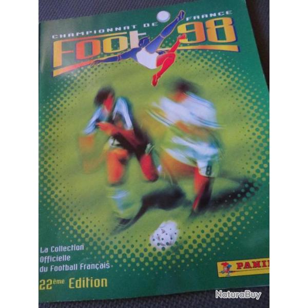 COLLECTOR INTROUVABLE - Album Panini Foot 1998 - Divisons 1 et 2 saison 98