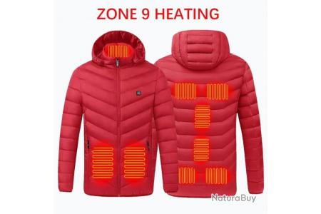 Veste chauffante avec 7 zones de chaleur, manteau chauffant pour