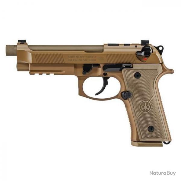 Pistolet Beretta M9A4 FDE Cal.9x19 canon de 5.2" Filet 1/2-28