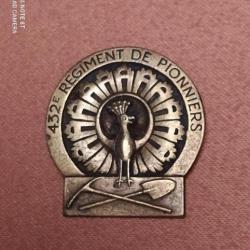 INSIGNE 432eme REGIMENT DE PIONNIERS, FRAISSE DEMEY, AVANT 39
