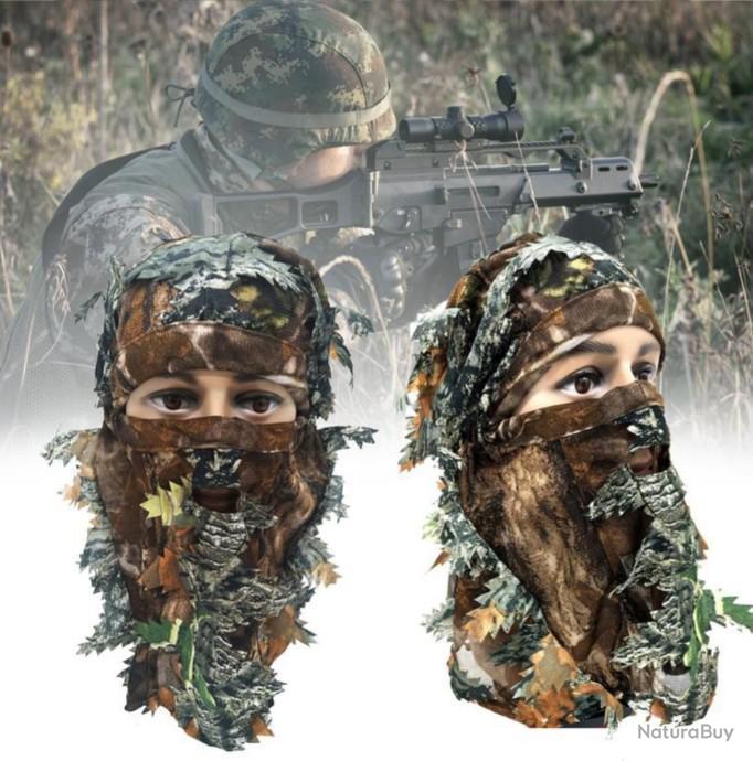 LIVRAISON OFFERTE !!!! Cagoule Camouflage 3D affût chasse réf 90 -  Equipements « Camo » (9930761)