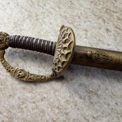 BELLE PETITE EPEE D'ENFANT OFFICIER D'ETAT MAJOR JOUET LOUIS PHILIPPE RESTAURATION