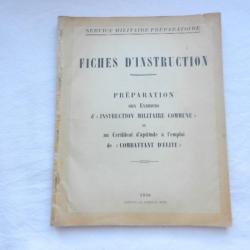 fiches instruction préparation aux examens instruction Militaire commune et combattant d'élite-1950