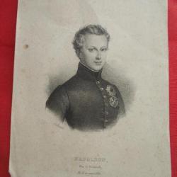 Gravure 1831 PORTRAIT NAPOLEON DUC DE REICHSTADT né 1811 L'AIGLON, par MAURIN chez Chaillou, ESTAMPE