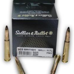 CARTOUCHE SELLIER ET BELLOT CAL. 303BRITISH FMJ 180GR X50