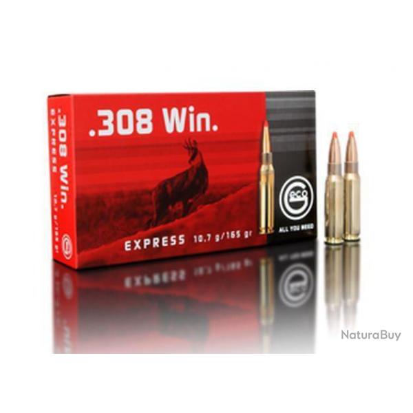 Munitions GECO Cal. 308 Win. Express 10,7 gr 165G PAR 60