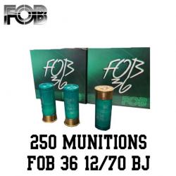 250 Cartouches FOB 36 calibre 12 70 36 gr bourre jupe