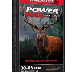 Munitions WINCHESTER cal.30-06 power max bonded 150gr 9.72g par 20