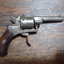 Revolver à broche 7 mm de type Lefaucheux - France ou Belgique - EM