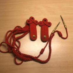 Ancienne Épaulettes fourragère trèfles rouges garde républicaine