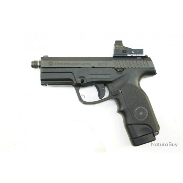 Pistolet steyr M9A1 canon filet&eacute; point rouge buris fastfire 3 calibre 9x19 9 para