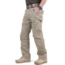 Pantalon Tactique Ultra-Résistant pour Homme Respirant Cargo Militaire Imperméables Chasse Beige