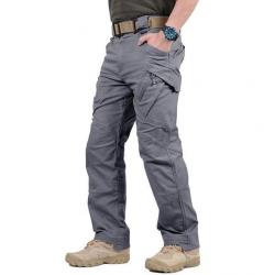 Pantalon Tactique Ultra-Résistant pour Homme Respirant Cargo Militaire Imperméables Chasse Gris Neuf