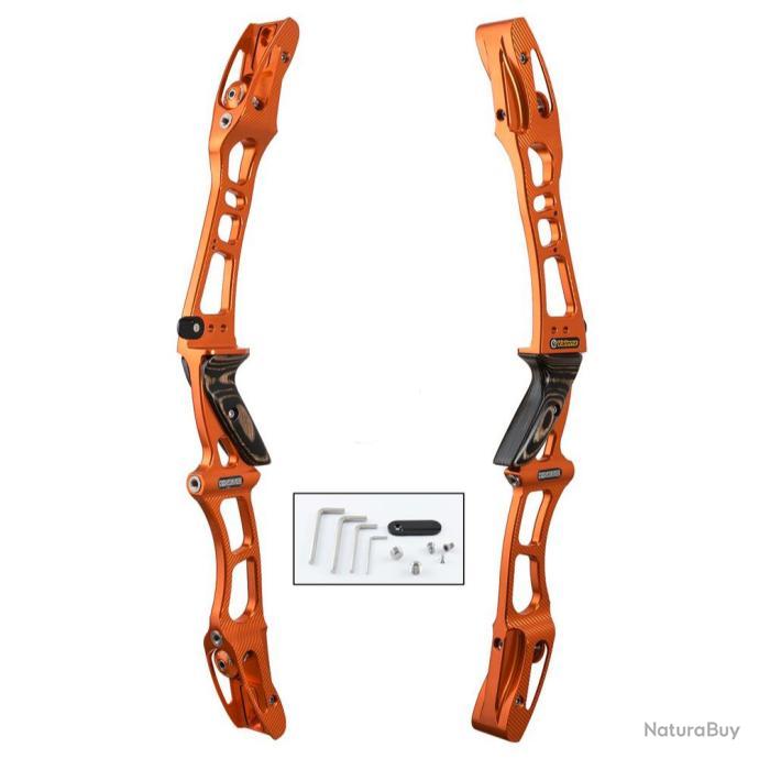 Poignée recurve Valenz LH 25" Engraved anodized orange Arcs