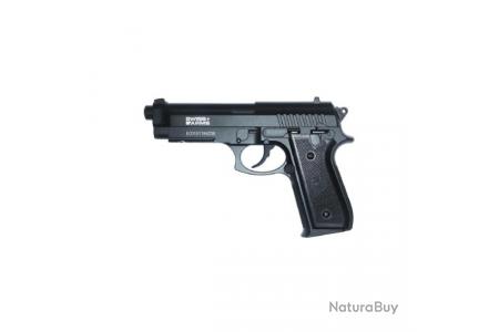 Pack Pistolet SA P92 Swiss Arms FULL METAL CO2 2.11j Cal. 4.5mm - Tir au  plomb
